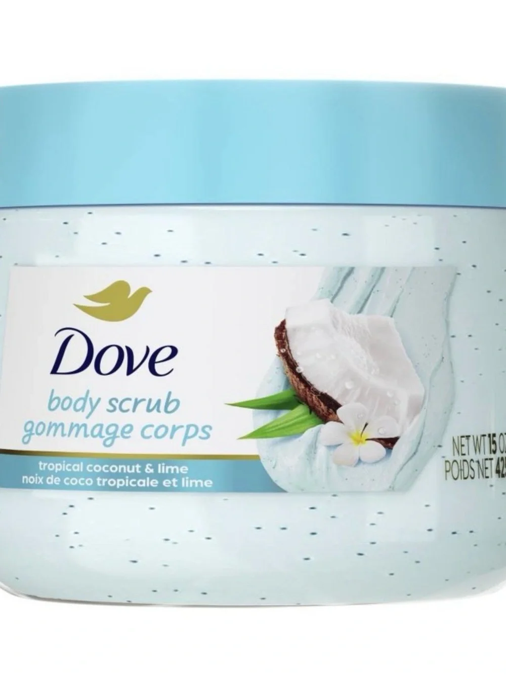 Dove Tropical Coconut & Lime Body Scrub - Light Blue